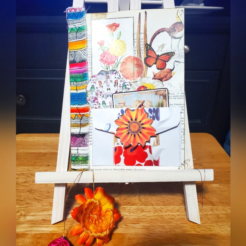 🙏 HAND CRAFTED bookpage folder folio with notebook and ephemera